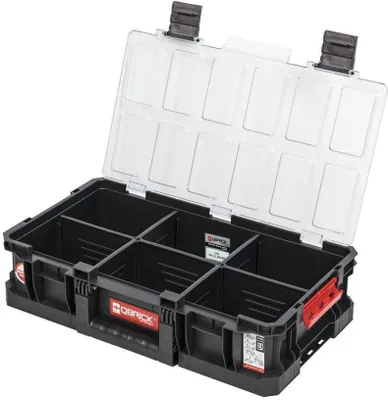 Produktbild von QBRICK® Sortimentskasten TWO | HxBxT 31x47x13cm | 38 Liter | Mit Deckgriff | Mit Klemmverschlüsse | Schwarz | Werkzeugbox, Sortimentsbox