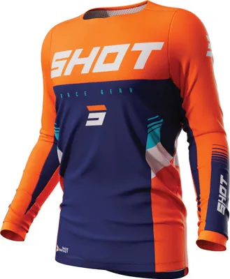 Produktbild von Shot Contact Tracer Motocross Jersey, blau/orange, S