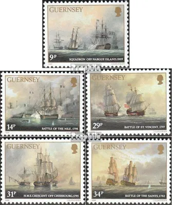Produktbild von Briefmarken GB - Guernsey 1986 Mi 352-356 (kompl.Ausg.) postfrisch Saumarez