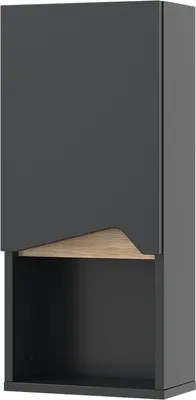 Produktbild von Badschrank Vicco Marelle Anthrazit/Artisan 30 x 67 cm mit Tür und offenem Fach, Model 47656