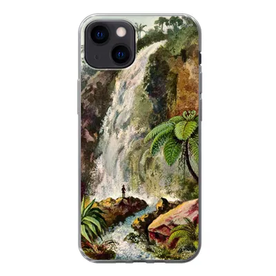 Produktbild von MuchoWow® Handyhülle Schutzhülle Hülle für iPhone 13 Wasserfall - Kunst - Alte Meister Silikon Softcase Handy Hülle - Karteninhaber