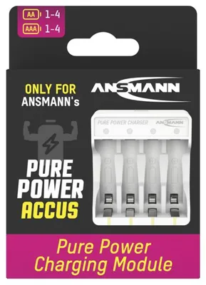Produktbild von Ansmann Pure Power Ladegerät für 1-4 Li-Ion Akkus (Micro AAA/ Mignon AA) inkl. USB-C Ladekabel