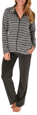 Produktbild von Langer Nicky Damen Hausanzug, Jacke mit Reißverschluss 281 216 98 001 ; dunkelgrau , 48