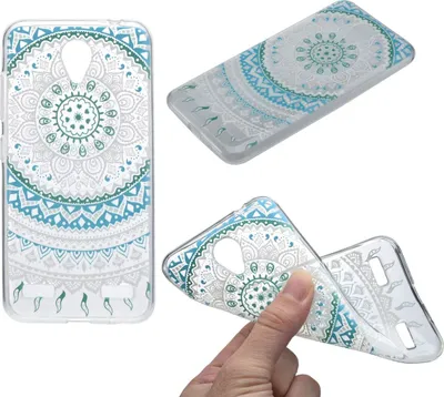 Produktbild von Henna Cover für ZTE Blade A602 Case Schutz Hülle Silikon Sonne Blau