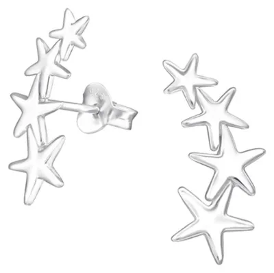 Produktbild von Ohrstecker mehrfach: Ohrringe Silber 925 „Sterne“