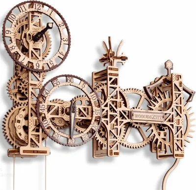 Immagine prodotto di Puzzle in legno 3D steampunk per adulti - costruisci il tuo orologio funzionale