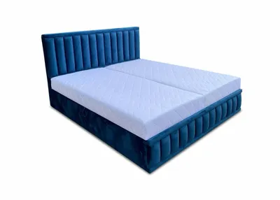 Produktbild von Ares Meble GRAND Polsterbett 180x200 cm -Bettgestell mit Bettkopfteil - Samt Bett mit Schubladen - Bett - Doppelbett -Bett mit Bettkasten - Dunkelblau