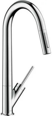 Zdjęcie produktu dla Hansgrohe Allegra Starck bateria zlewozmywakowa Axor Starck chrom z wyciąganą wylewką