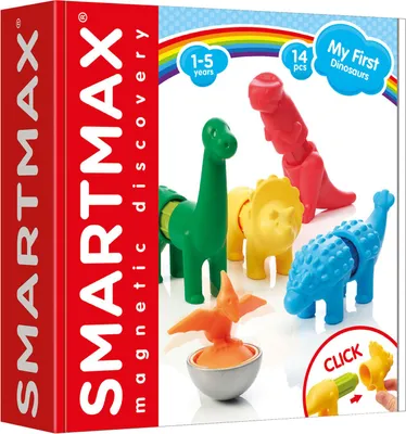 Zdjęcie produktu dla Klocki magnetyczne SmartMax - Dinozaury do budowania dla dzieci 14 elementów