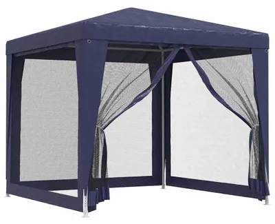 Immagine prodotto di vidaXL Tenda da festa con 4 pareti laterali in rete Blu 2,5x2,5 m HDPE