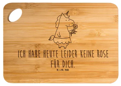 Produktbild von Mr. & Mrs. Panda Schneidebrett Einhorn Dame - Transparent - Geschenk, Frühstücksbrettchen, Unicorn, Bachelorette, Freundin, vesperbrett, schneidbrett, Einhörner, Trennung