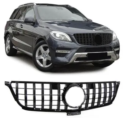 Zdjęcie produktu dla Grill chłodnicy, czarny, pasujący do modelu Mercedes ML W166 do 2015 roku, styl Sport-Panamericana GT