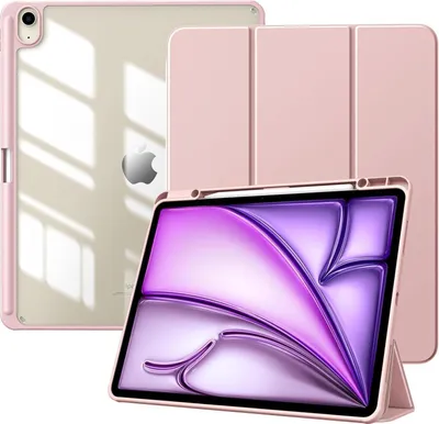Immagine prodotto di TiMOVO iPad Air 13 pollici 2024 Custodia protettiva Portapenna Trasparente Retro Blu