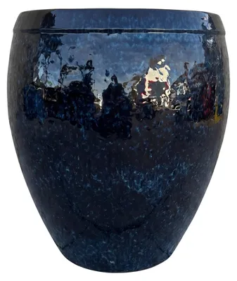 Produktbild von Provencelia ATLAS Pflanzkübel groß, Keramik, frostfest, Mitternachtsblau, Ø52 x H58 cm, 58 l
