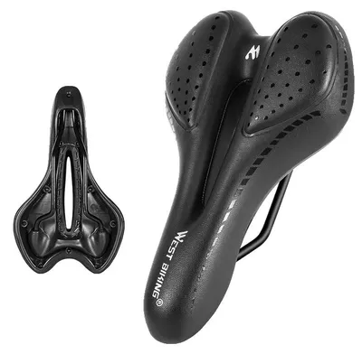 Imagen del producto de Sillín para bicicleta de montaña, con acolchado de espuma grueso, diseño transpirable, color