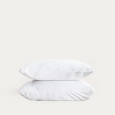 Zdjęcie produktu dla HOMLA Zestaw dwóch poszewek BAMSA z satyny bambusowej białych 50x60 cm