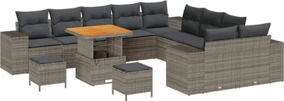 Produktbild von vidaXL Gartensofa-set 13 stk. Grau Poly-Rattan