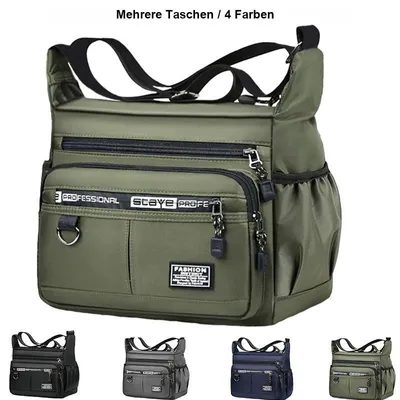 Produktbild von Umhängetasche für Herren mit Mehrlagigen Taschen Verstellbarem Schultergurt