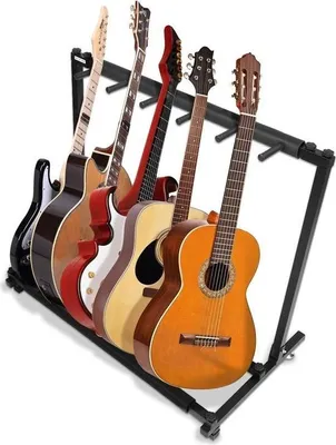 Produktbild von Universal-Gitarrenständer für 5 Gitarren - Gitarrenständer für Zuhause und Übungsraum