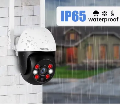 Produktbild von Smarte IP-Kamera - Domekamera - 5 MP - WLAN 2,4 GHz - Automatische Verfolgung - Personenerkennung - Für Innen- und Außenbereich - 128-GB-Speicherkarte