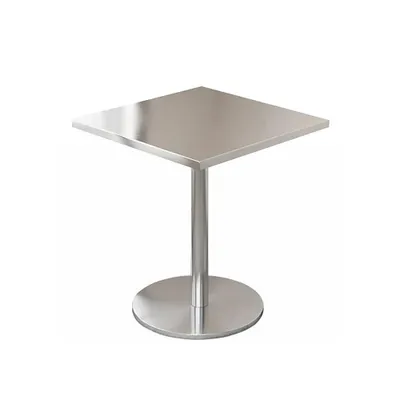 Image de Meubles de restauration Bar Café Acier inoxydable Table de restauration Petite table ronde Table de salle à manger Table de bistrot 50x50x75cm【BXG-HF50】
