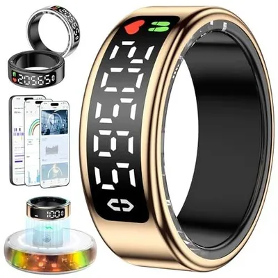 Zdjęcie produktu dla Inteligentny pierścień fitness dla mężczyzn i kobiet IP68 monitor zdrowia