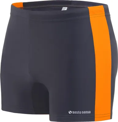 Produktbild von Sesto Senso Herren Badehose Sportlich wasserdicht zum Schwimmen enganliegende Bademode Größe 4XL Grau