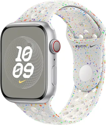 Image de Apple MUV03ZM/A accessoire intelligent à porter sur soi Bande Blanc Aluminium, Fluoroélastomère