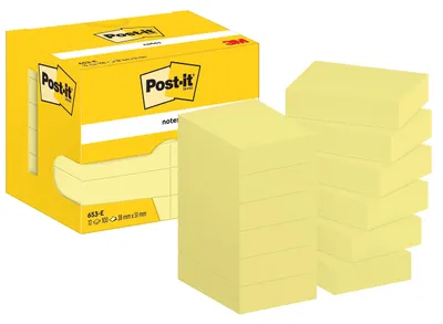 Produktbild von Post-It 7100290163, Rechteck, Gelb, Papier, 51 mm, 38 mm, 100 Blätter