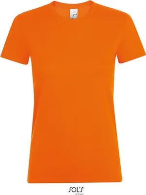 Image de SOLs 01825 | T-shirt femme Régent / Coton semi-peigné ring-spun - Couleur : Orange - Taille : M