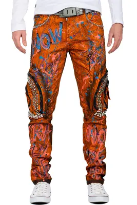 Produktbild von Cipo & Baxx Herren Jeans BA-CD634 Orange W40/L34