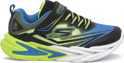 A single child's athletic shoe is shown in profile against a white background.