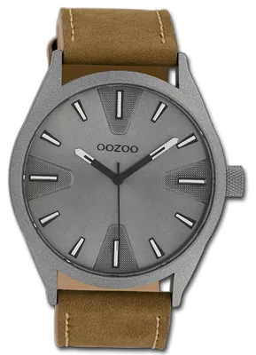 Produktbild von Oozoo Timepieces Herrenuhr Quarzuhr Analog mit Lederarmband braun D3UOC10022