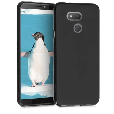 Produktbild von kwmobile Hülle kompatibel mit HTC Desire 12s Hülle - weiches TPU Silikon Case - Cover geeignet für kabelloses Laden - Schwarz matt