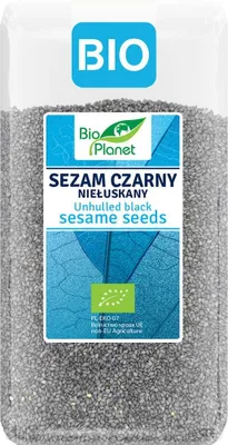 SEZAM CZARNY NIEŁUSKANY BIO 400 g - BIO PLANET
