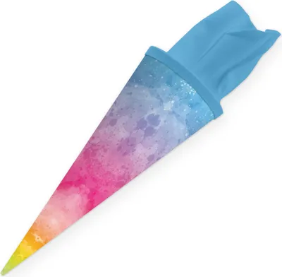 Produktbild von itenga Geschwister Schultüte 35cm Motiv REGENBOGEN WASSERFARBEN