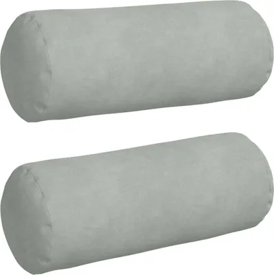 Immagine prodotto di vidaXL Cuscino bolster 2 pezzi grigio chiaro Ø 15 x 40 cm tessuto a coste