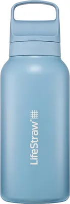 Produktbild von LifeStraw Wasserfilterflasche Go 2.0 Edelstahl Isländisch Blau isoliert 1 Liter - Blau