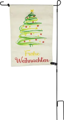 Produktbild von Riffelmacher Gartenfahne "Weihnachtsbaum" 32x45 / 90 cm | 13508