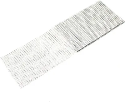 Produktbild von 1,5m Strassband B12cm silber Tischband Dekoband Schleifenband Zierband Glitzerband