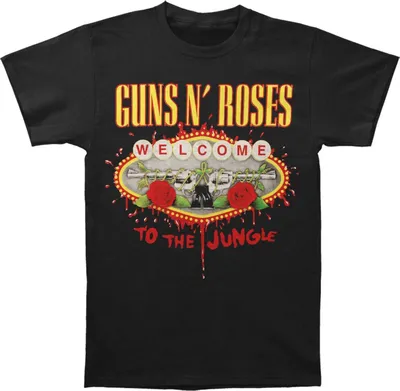 Produktbild von Guns N Roses - "Welcome to the Jungle" T-Shirt für Herren/Damen Uni RO390 (L) (Schwarz)