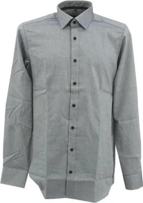 Produktbild von 31109 Marvelis, , Herren langarm Hemd, Popeline, blau weiß gemustert, 38