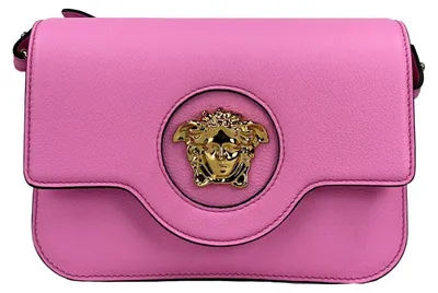Image de Versace sac bandoulière en cuir rose