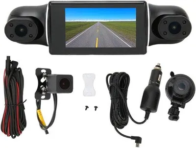 Obrázok produktu pre Autorekordér, 4 kanály, HD 1080p, 3-palcový displej, detekcia pohybu, G-senzor, širokouhlá nahrávka, predná kamera