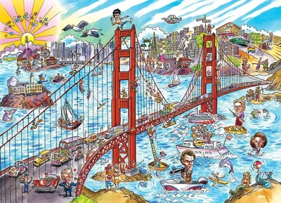 Produktbild von Cobble Hill DoodleTown: San Francisco, 1000 Stück(e)