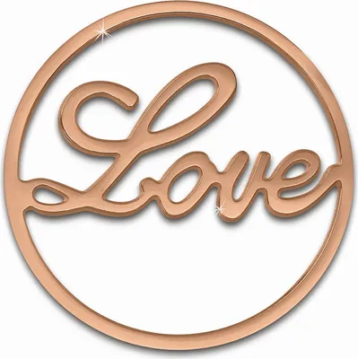 Produktbild von Amello Coins rose 30 mm Einleger Edelstahl vergoldet Coin Love Damen ESC501E