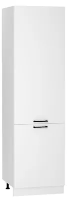 Produktbild von Küche Hochschrank - 60 x 213,3 cm - Weiß glänzend - Einbauschrank für den Kühlschrank - Höhenverstellbar