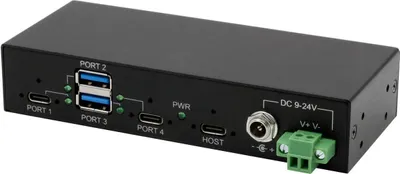 Produktbild von EXSYS EX-11295HMS Schnittstellen-Hub USB 3.2 Gen 2(3.1 Gen 2) Type-B 10000 Mbit/s Schwarz (EX-11295HMS)