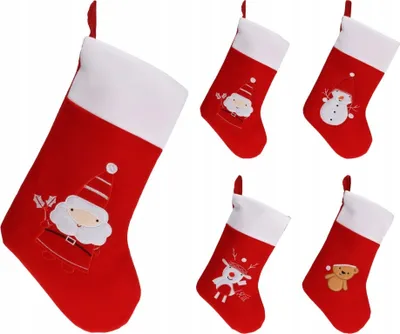 Imagen del producto de Adorno para calcetín navideño, 41 x 26,5 cm, 1 unidad.