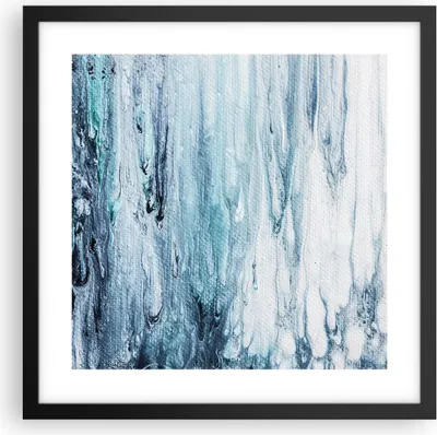 Produktbild von Gerahmtes Poster - Schwarzer Rahmen - Abstraktion Prellung Blau - 40x40 cm - Wand Bild - Wanddeko - Wandbilder - Kunstposter - Wandposter - Bilderrahmen - Bilder - Kunstdruck - P2BAC40x40-4380